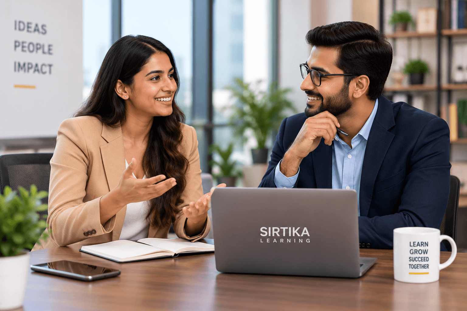 A SIRTIKA Learning partner in conversation with a counsellor